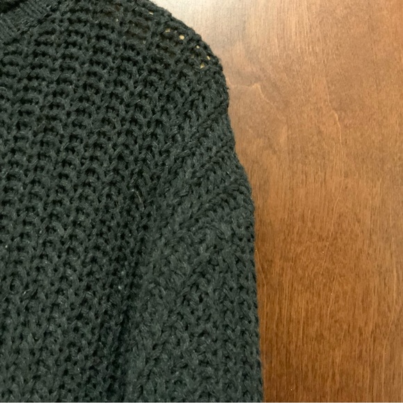 POL Womens Oversized Chunky Knit Turtleneck Sweater Dark Gray Cozy Comfy - Picture 3 of 7